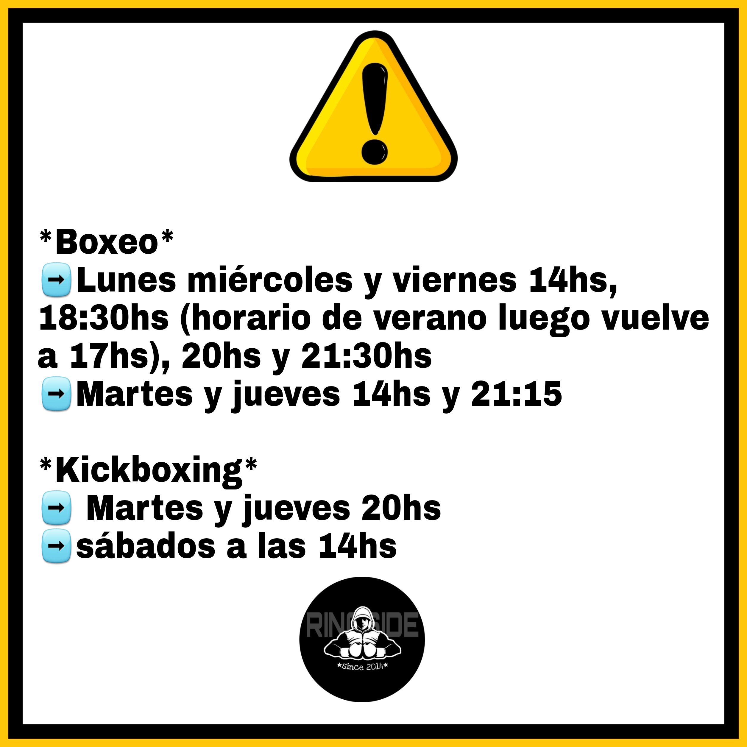 Horarios de Enero 